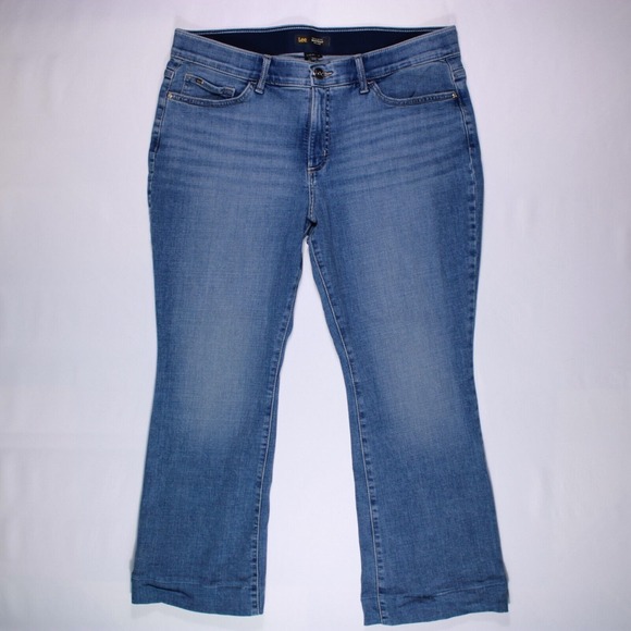 Lee Jeans Womens Size 16 Short Blue Regular Bootcut Western Flex - (36 x 26.5) - Picture 1 of 15